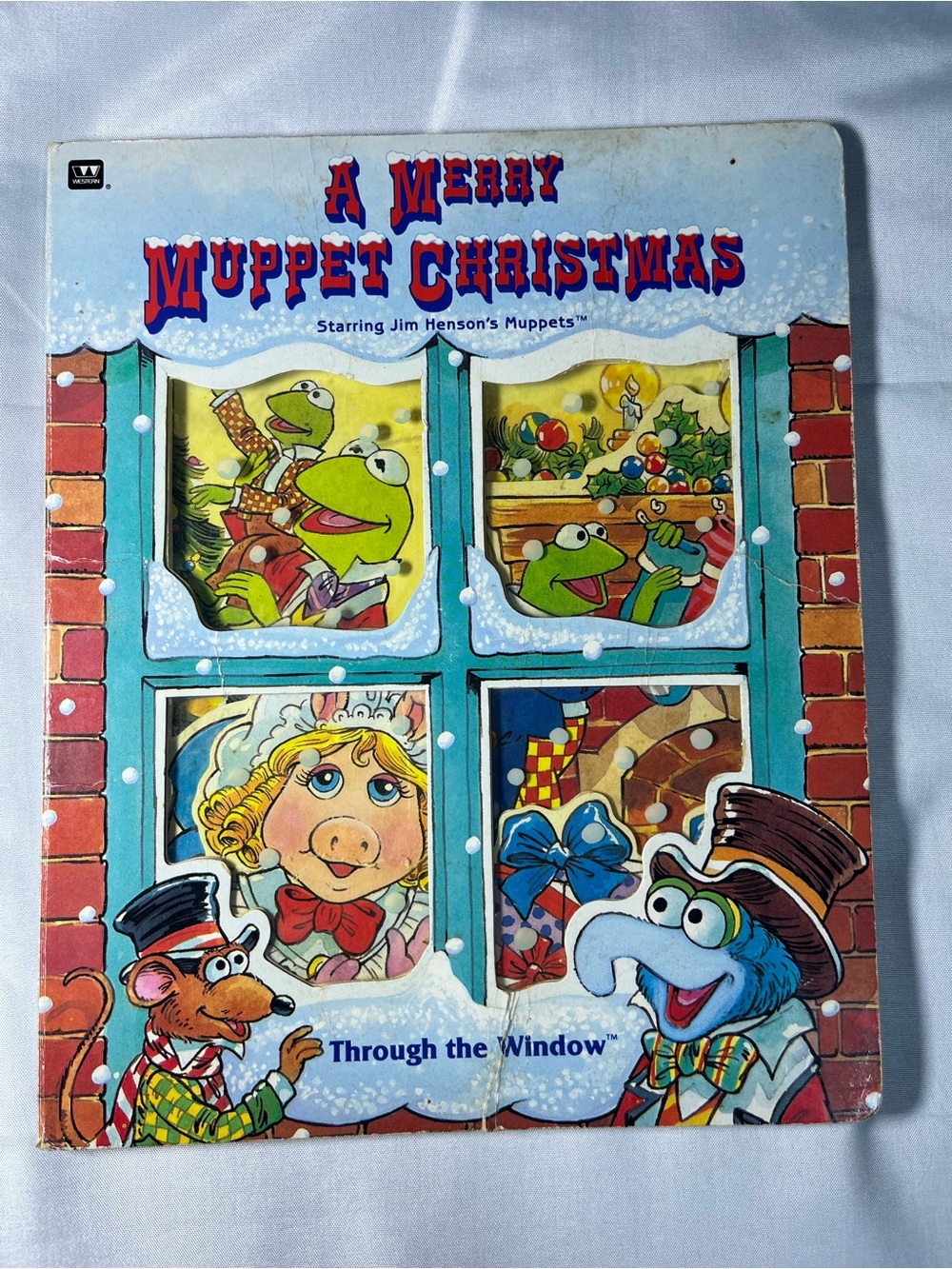 A Merry Muppet Christmas Through the Window Board Book 1993 Vintage Kids